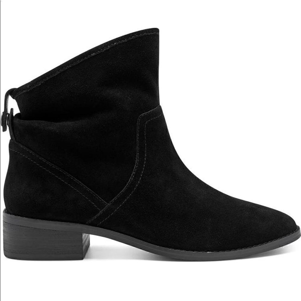 Lucky Brand Women’s Lillian soft suede ankle bootie  in black size 7,5 NIB